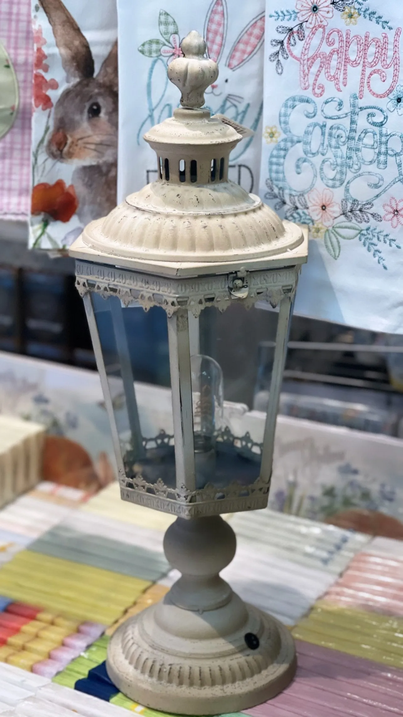 Shabby Chic Lantern with LED light