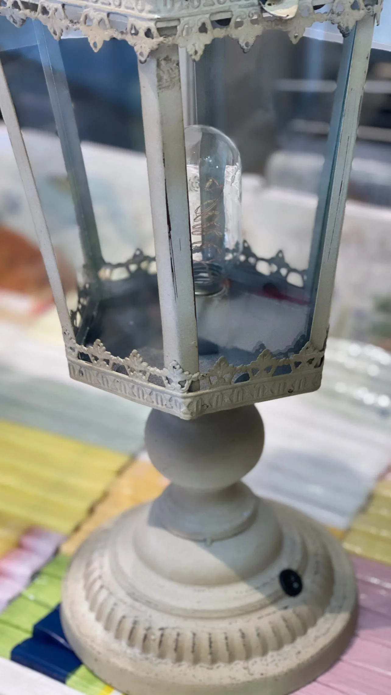 Shabby Chic Lantern with LED light