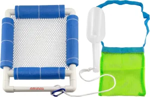 Shark Tooth Sand Sifter Set; Beach Fun Play Set w/Mesh Screen, Scoop, Clip, Bag and Treasure Hunt Guide