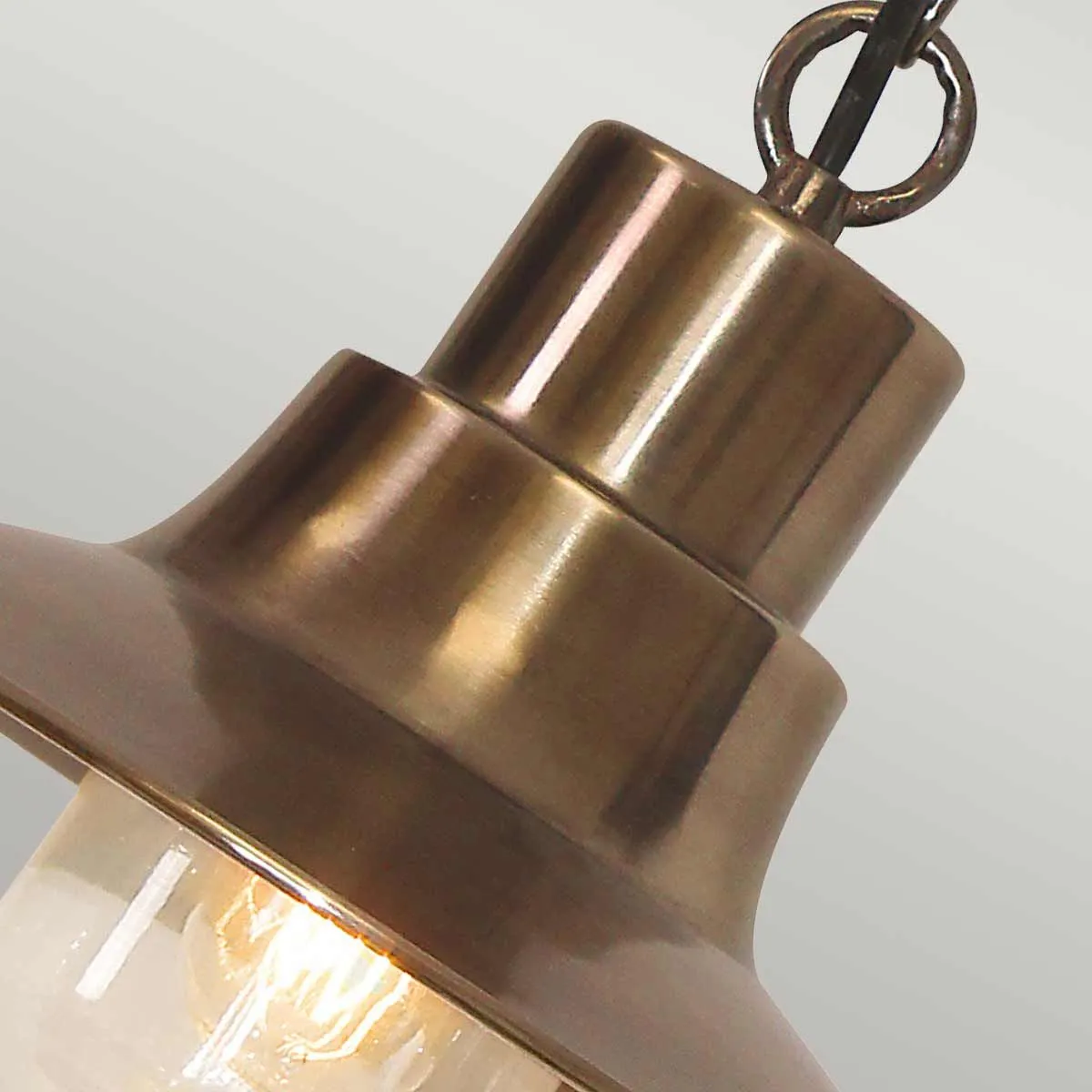 Sheldon 1 Light Chain Lantern | Aged Brass