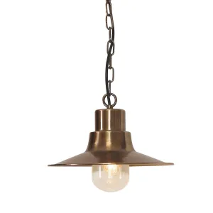 Sheldon 1 Light Chain Lantern | Aged Brass