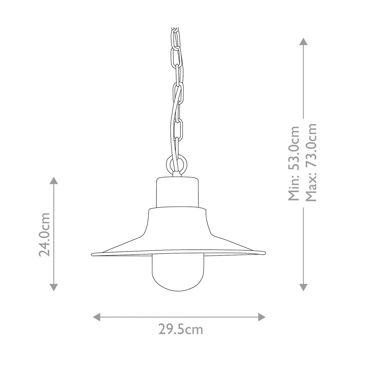 Sheldon 1 Light Chain Lantern | Aged Brass