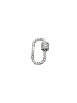 Silver Large Bella Carabiner | Silver Oval Twist Carabiner