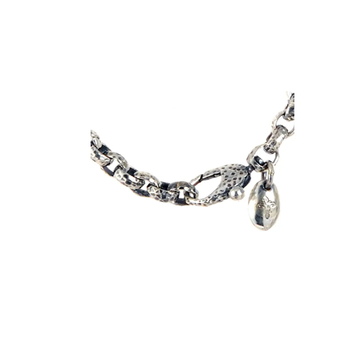 Silver Neckchain PEA s Chain S Hammered