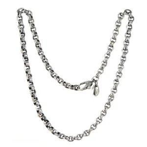 Silver Neckchain PEA s Chain S Hammered