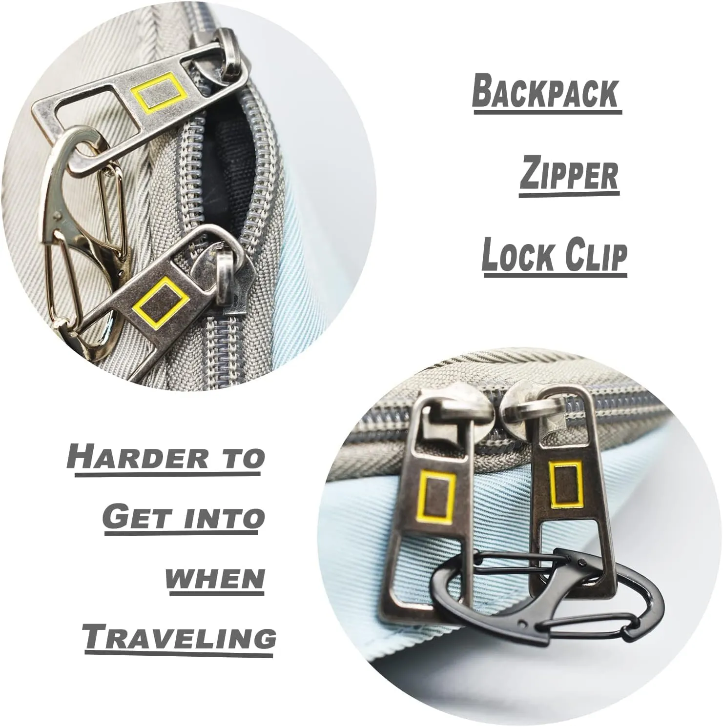 Small Carabiner Clips 1.6 inch(41mm) Metal Double Sided Spring Gate Snap Hooks Keychain Clasp Accessories