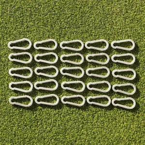 Snap Hooks [10/25/50 Packs] | Galvanised Steel Heavy Duty Hooks | Bulk Carabiner Clip Set for Net Hanging Cables | Snap Fasteners for Sports Netting | Spring Clips