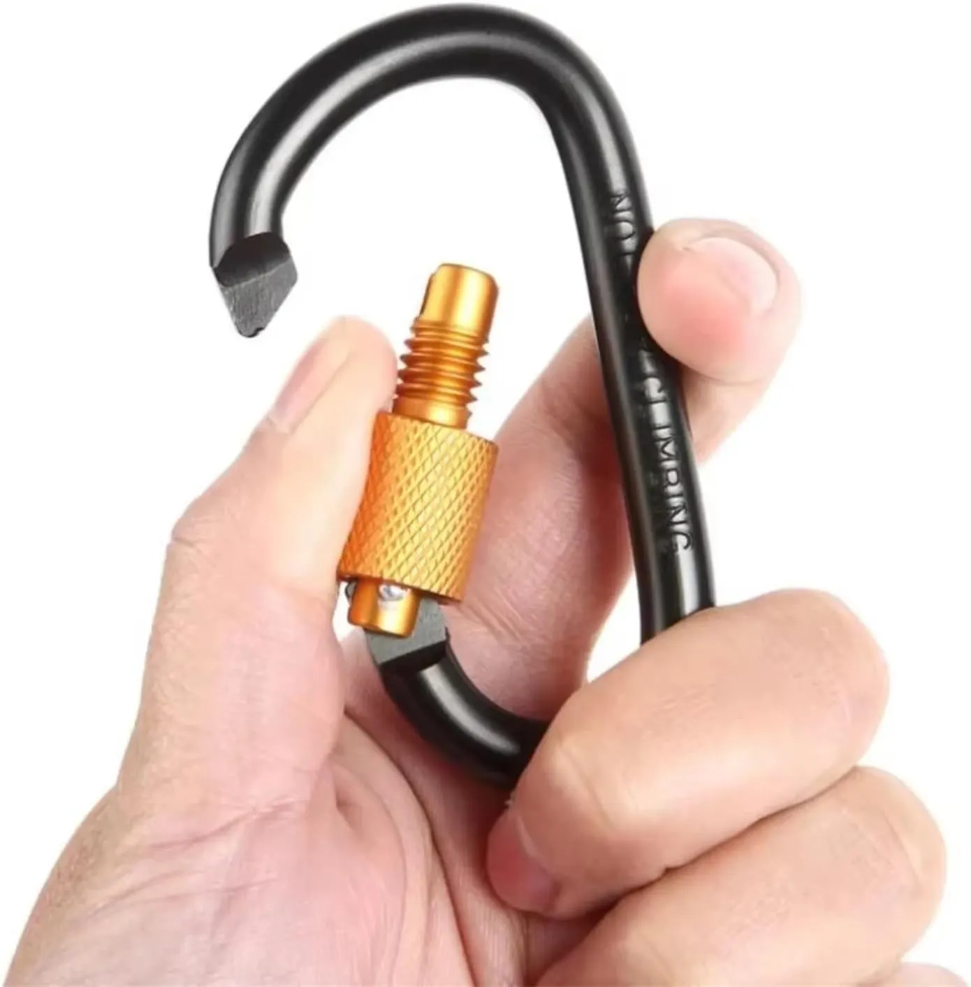 Snaps 2Pcs Carabiner Climbing Travel Kit Camping Equipment Alloy Aluminum Survival Gear Clamb Mountaineering Hook Outdoor Carabiner for Keychains, Fishing and Outdoor Activitie