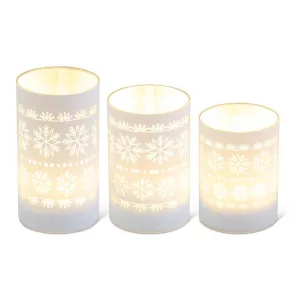 Snow Flake Lantern, LED Matte