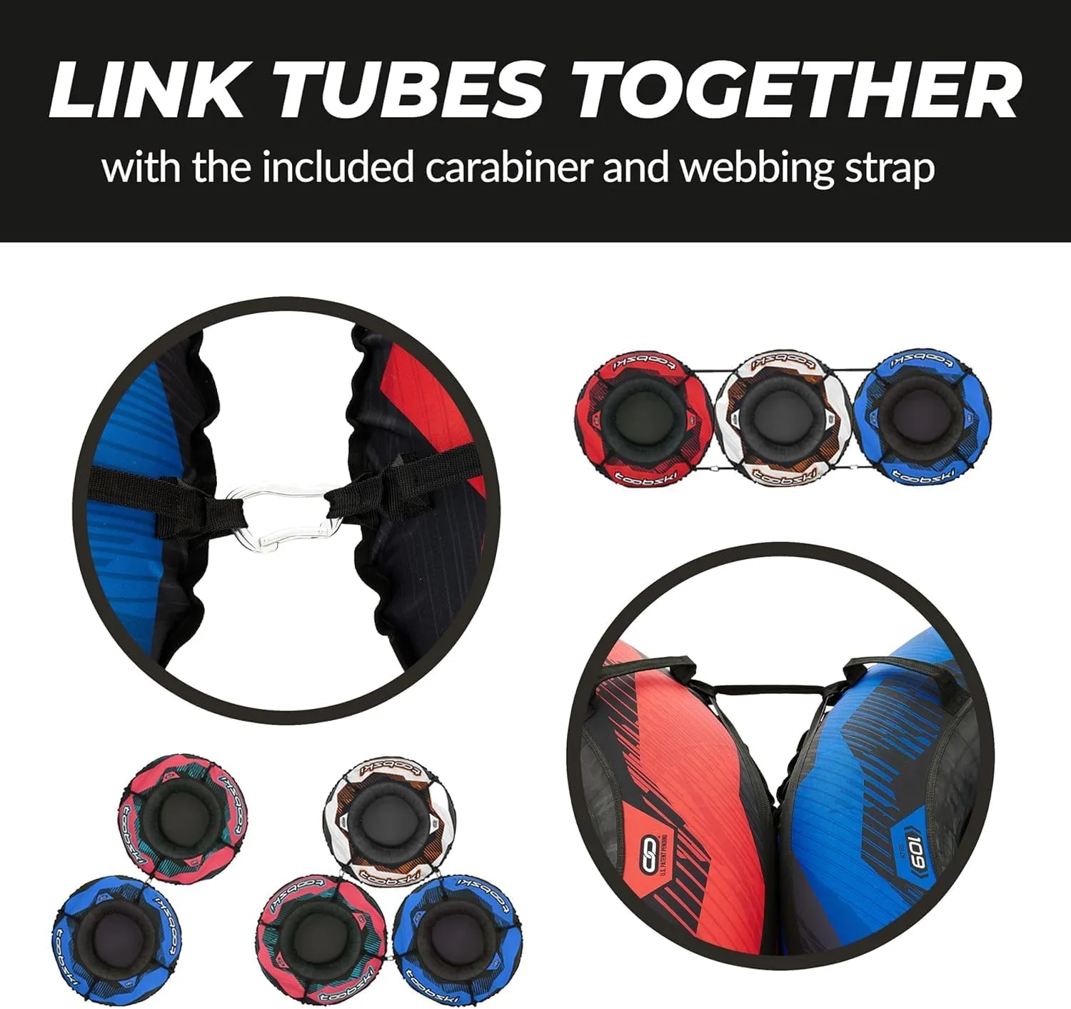 Snow Tube for Sledding, Heavy Duty Snow Tube with High Speed Bottom, Connectable and Commercial Grade
