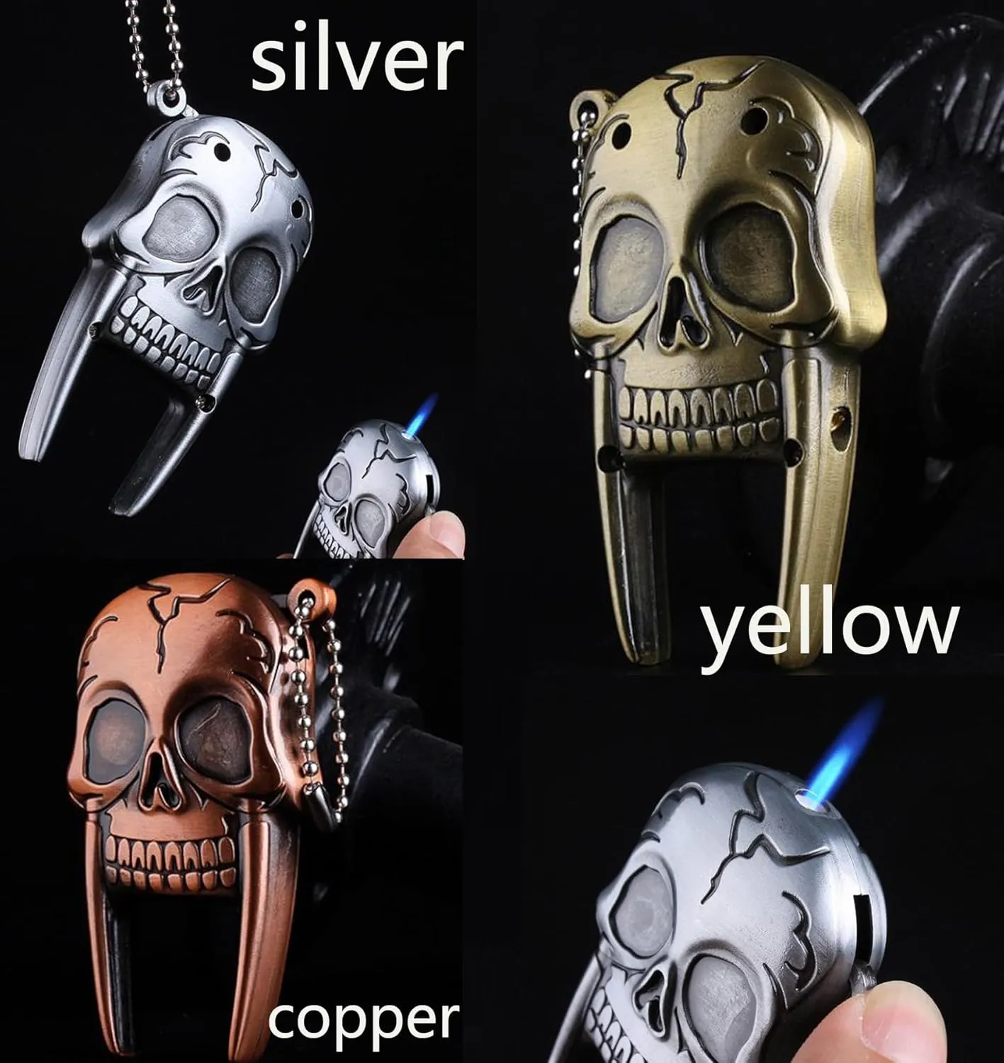 Soft Flame Lighter, Butane Metal Lighter, Compact Portable Lighter, Adjustable Flame Lighter, refillable Fuel, Suitable for Candle Camping and Other scenarios.(Gold 1)