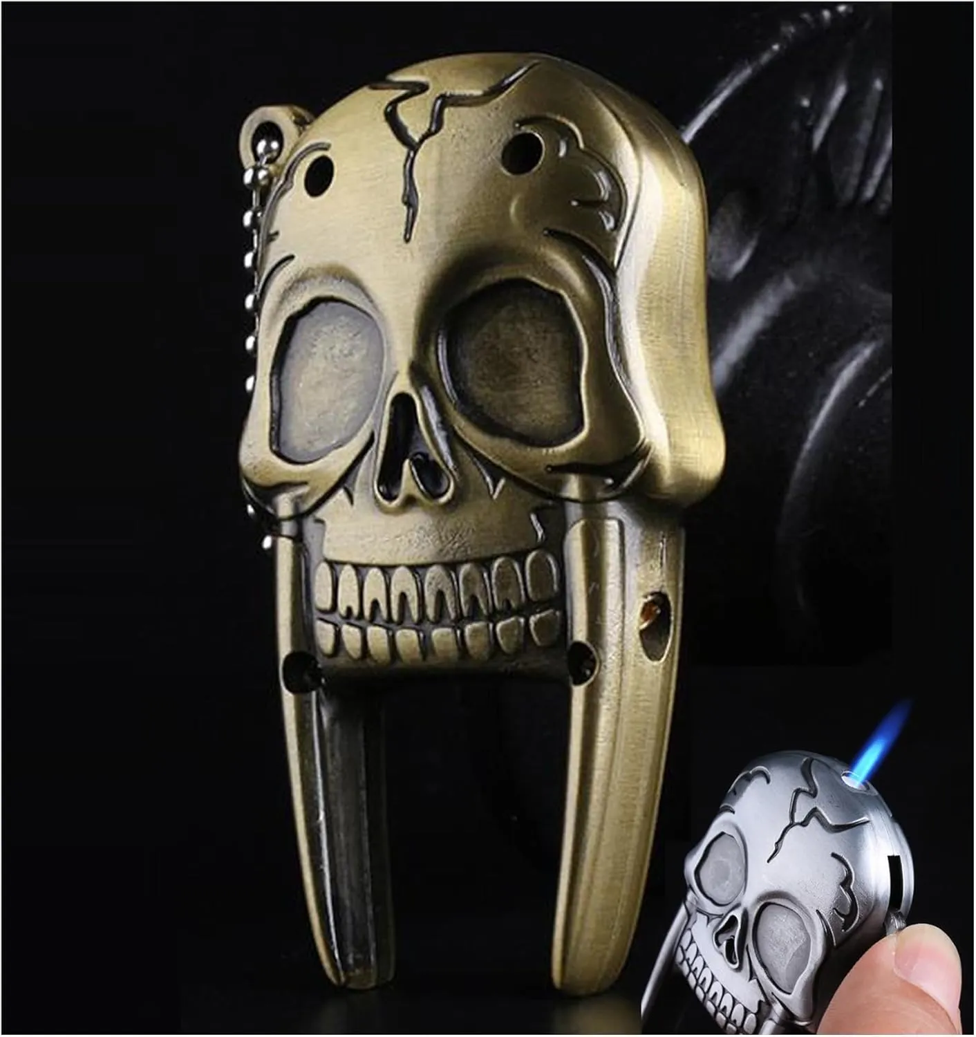 Soft Flame Lighter, Butane Metal Lighter, Compact Portable Lighter, Adjustable Flame Lighter, refillable Fuel, Suitable for Candle Camping and Other scenarios.(Gold 1)