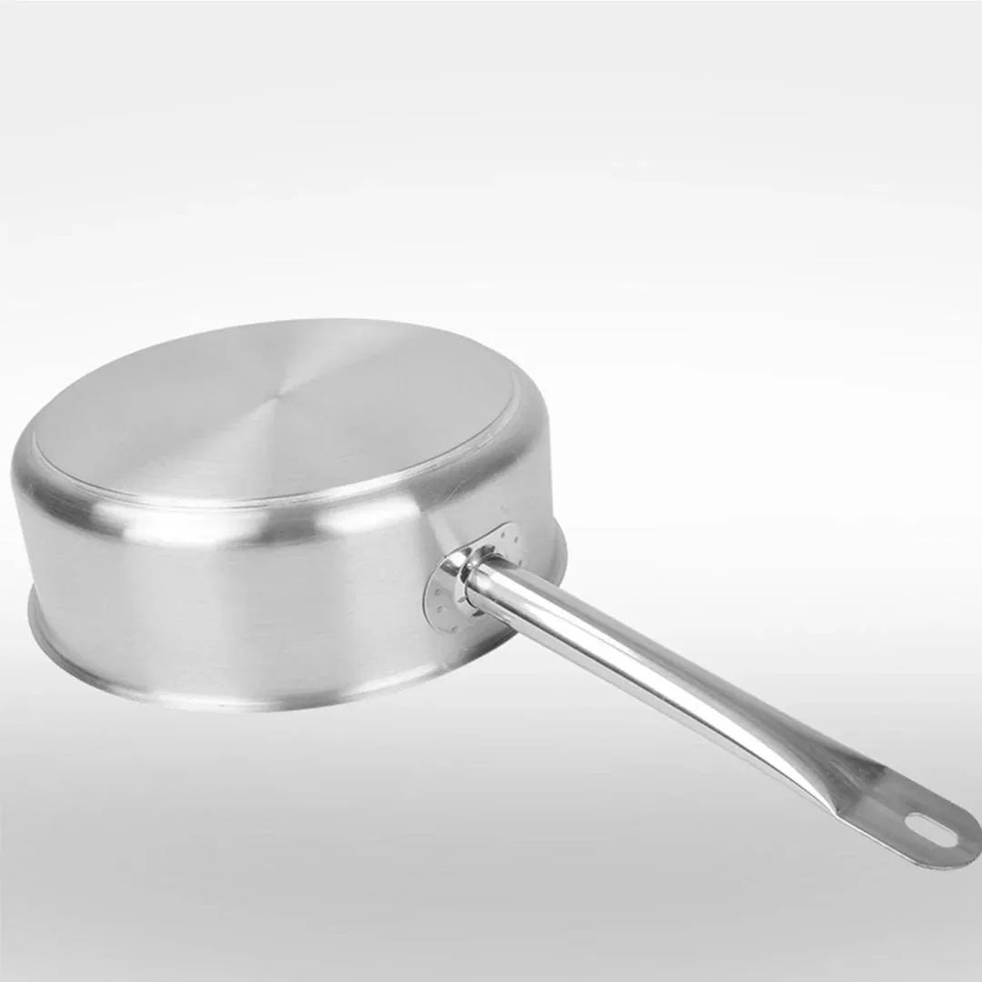 SOGA 28cm Stainless Steel Saucepan With Lid Induction Cookware With Triple Ply Base