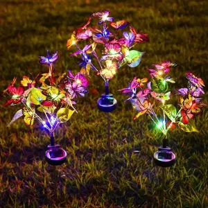 Solar Butterfly Courtyard Light Led Landscape Pathway Lighting