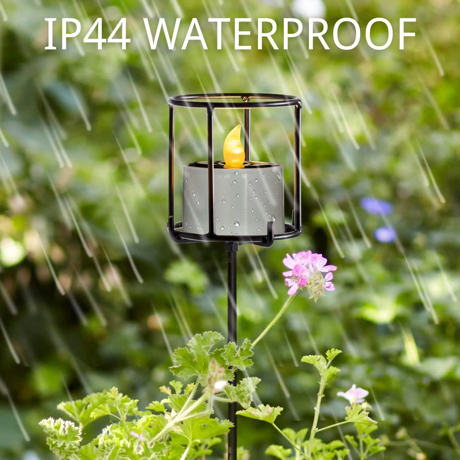 Solar Candles Outdoor Waterproof, Dusk to Dawn Outdoor Lighting, Reusable LED Tea Light Candles for Lantern Garden Camping and Home Decor, 2.3''x2'', Pack of 12