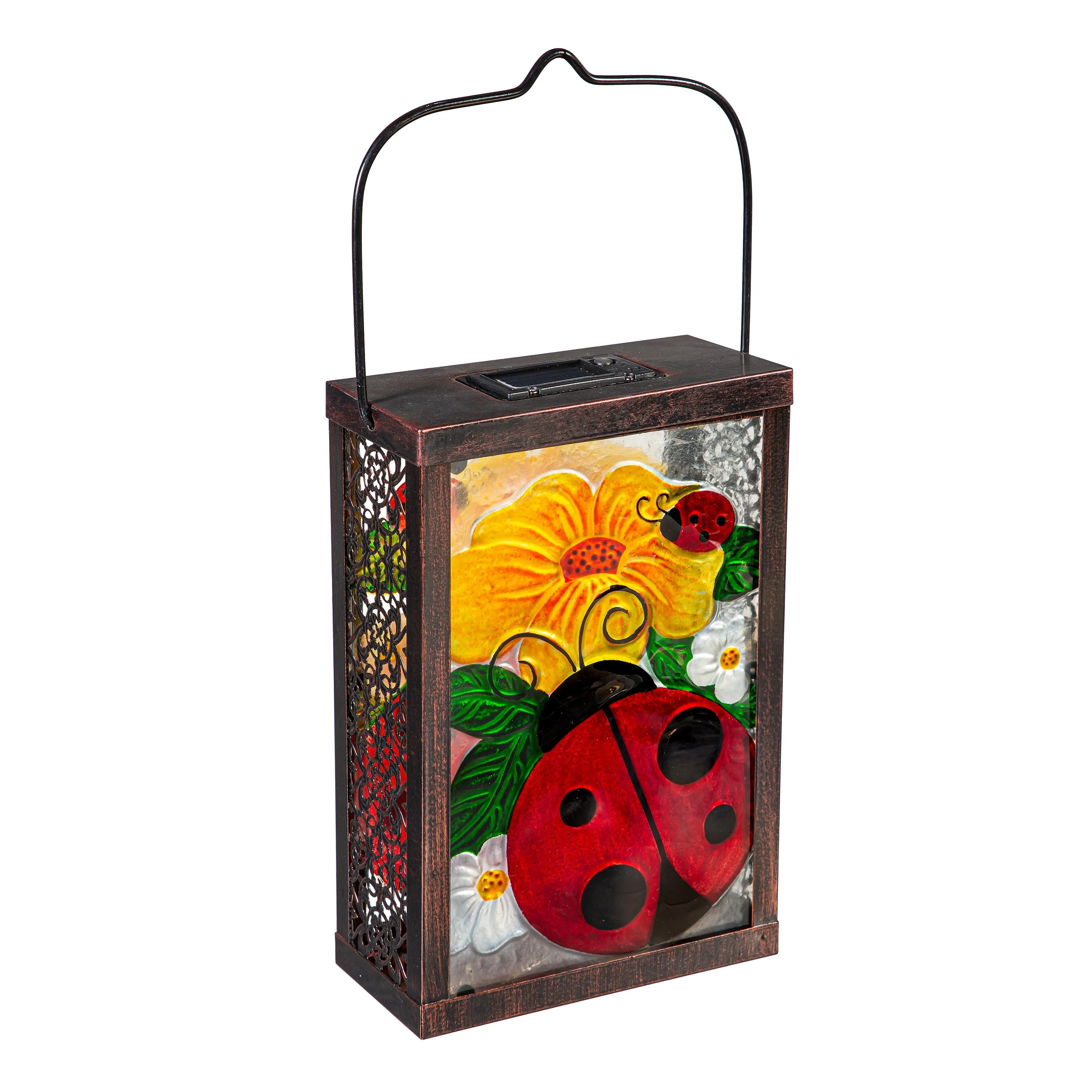 Solar Hand Painted Lantern, Lady Bug