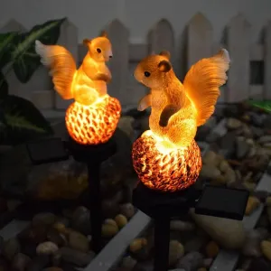 Solar Lantern - Decorative Squirrel Garden Light