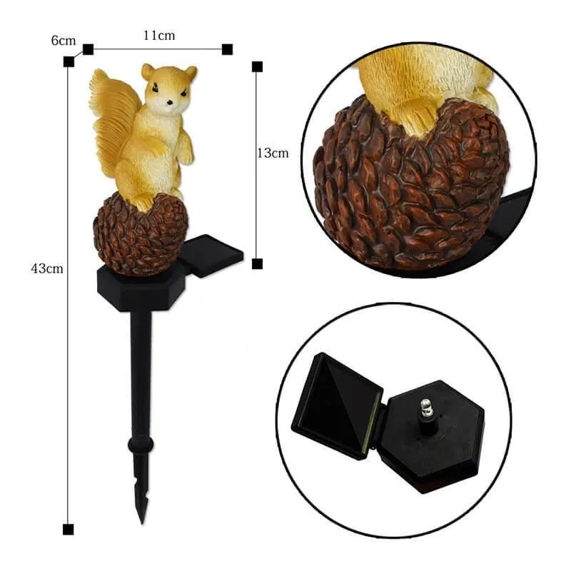 Solar Lantern - Decorative Squirrel Garden Light