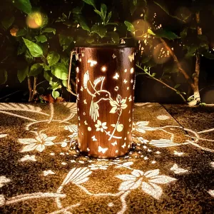 Solar Lantern Outdoor Lights Hanging Waterproof Lantern Hollow Metal Solar Lights for Garden Patio Porch Fence Decor
