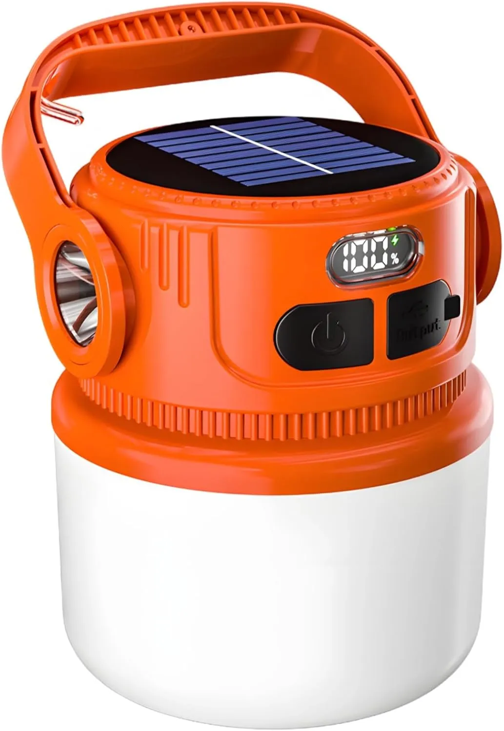 Solar-Powered Led Lantern, USB Rechargeable, 6-Mode Emergency Light for Camping, Home, Market Stalls