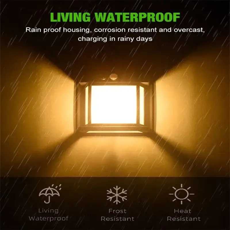 Solar Tungsten Filament Lamp, Waterproof Intelligent Induction Lantern, Wireless Dusk to Dawn Porch Light, Outdoor Wall Light with Motion Sensor, Courtyard Garden Villa Lighting Night Light, Sunlight Prowered Motion Sensor Lamp