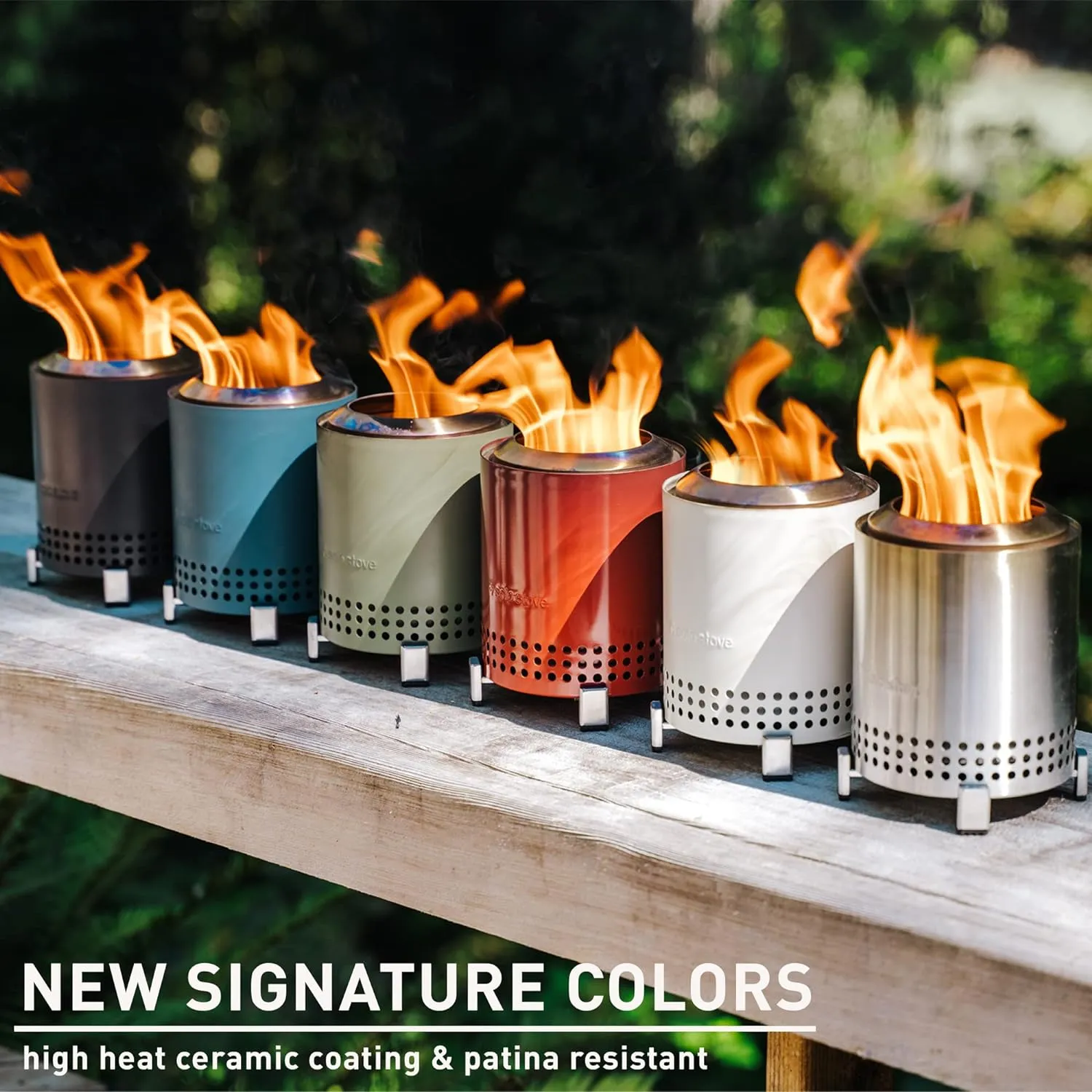 Solo Stove Mesa, 5.1 Inch Tabletop Fire Pit with Stand - Smokeless, Stainless Steel Fire Pit for Camping, Outdoor & Patio- Wood Burning or Pellet Fueled Portable Bonfire, 1.4lbs, Mulberry