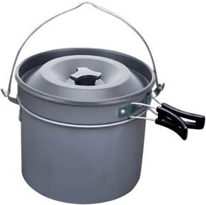 Sosoport Backpacking Cook Tool Compact Size Outdoor Cooking Pot Non-Stick Picnic Cooking Set for Camping Fire Pit