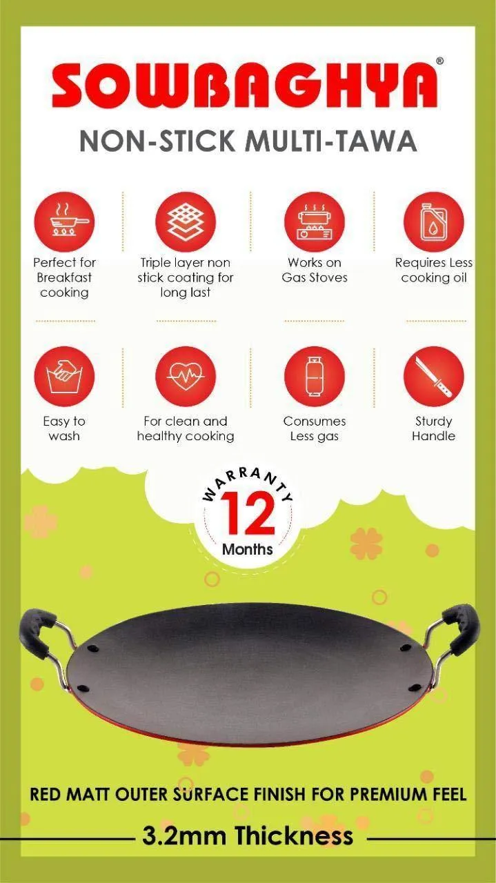 Sowbaghya Non Stick Concave Tawa
