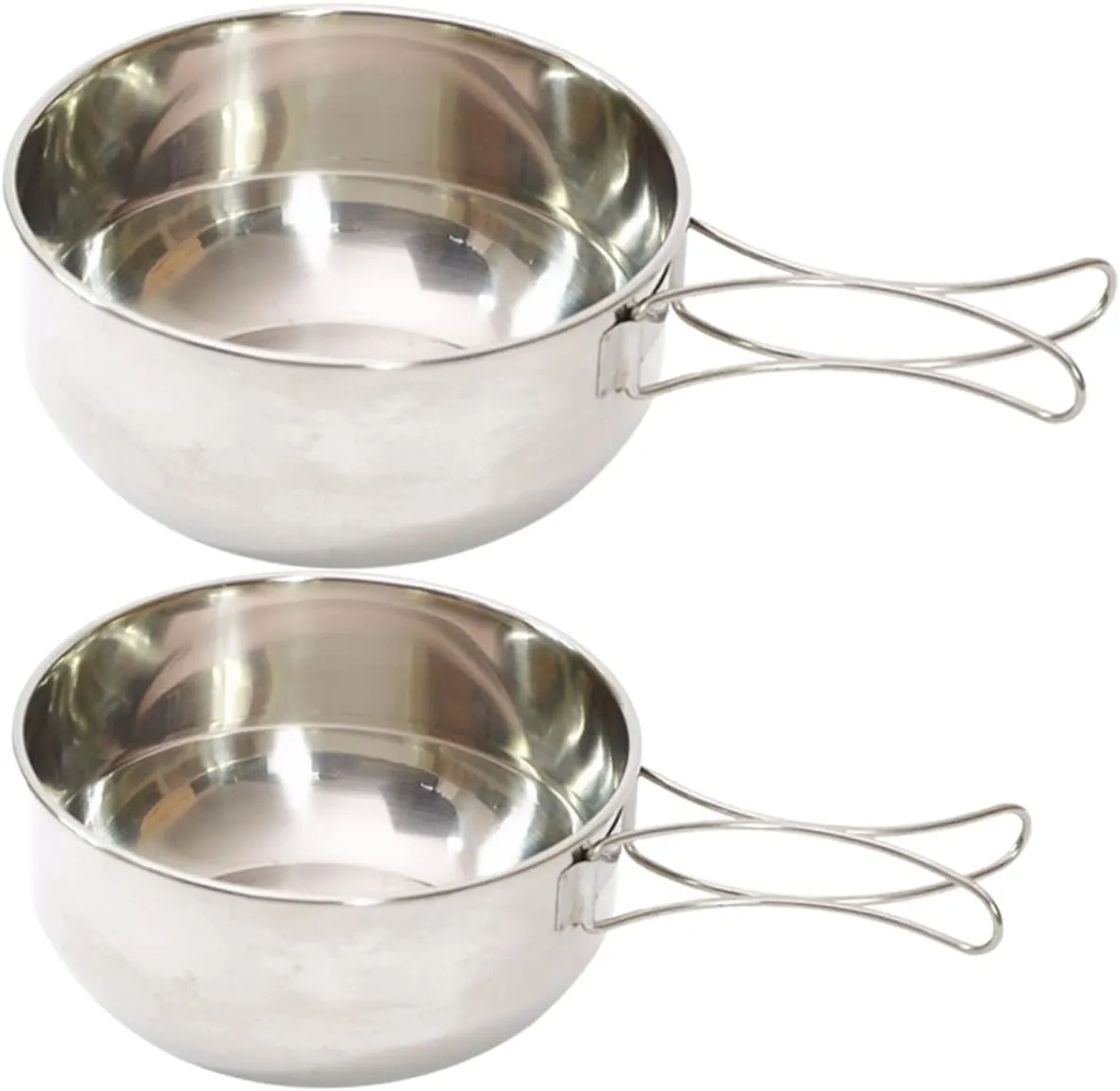 Stainless Steel Bowl Set for Camping Camping Cookware Snap Fold Bowls Portable