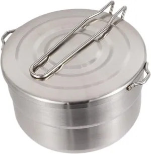 Stainless Steel Camping Pot Lightweight Outdoor Cookware for Hiking Backpacking and Picnics Non Stick Design and Durable Material Convenient Storage Bento
