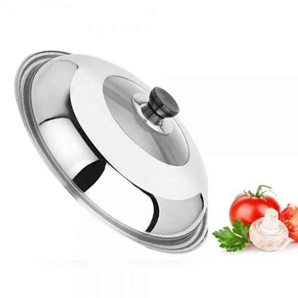 Stainless Steel Cooking Pan Cover Visible Replaced Lid for Frying Wok Pot - 30cm