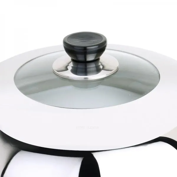 Stainless Steel Cooking Pan Cover Visible Replaced Lid for Frying Wok Pot - 30cm