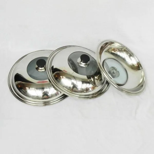 Stainless Steel Cooking Pan Cover Visible Replaced Lid for Frying Wok Pot - 30cm