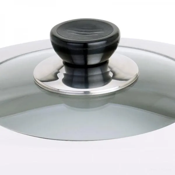 Stainless Steel Cooking Pan Cover Visible Replaced Lid for Frying Wok Pot - 30cm