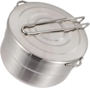 Stainless Steel Folding Pot Easy to Read Measurement Marks for Camping