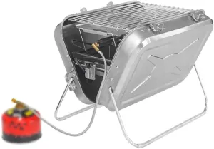 Stainless Steel Gas Barbecue Stove Camping Folding Rack Outdoor Portable Stove/D/40 * 31.5 32.5Cm