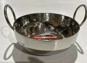 STAINLESS STEEL KARAHI HAMMERED  12"  2PCS