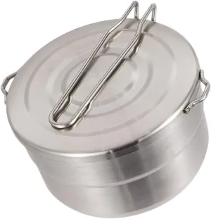 Stainless Steel Portable Camping Pot Compact Outdoor Cookware for Backpacking Hiking and Picnics Smooth Surface with Skid Handle and Reusable Cooking