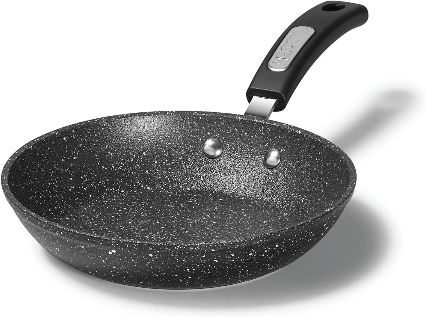 Starfrit The Rock 24 cm (9.5") Non-Stick Fry Pan - Durable Forged Aluminum - Oven Safe - PFOA Free - Easy to Clean - Black