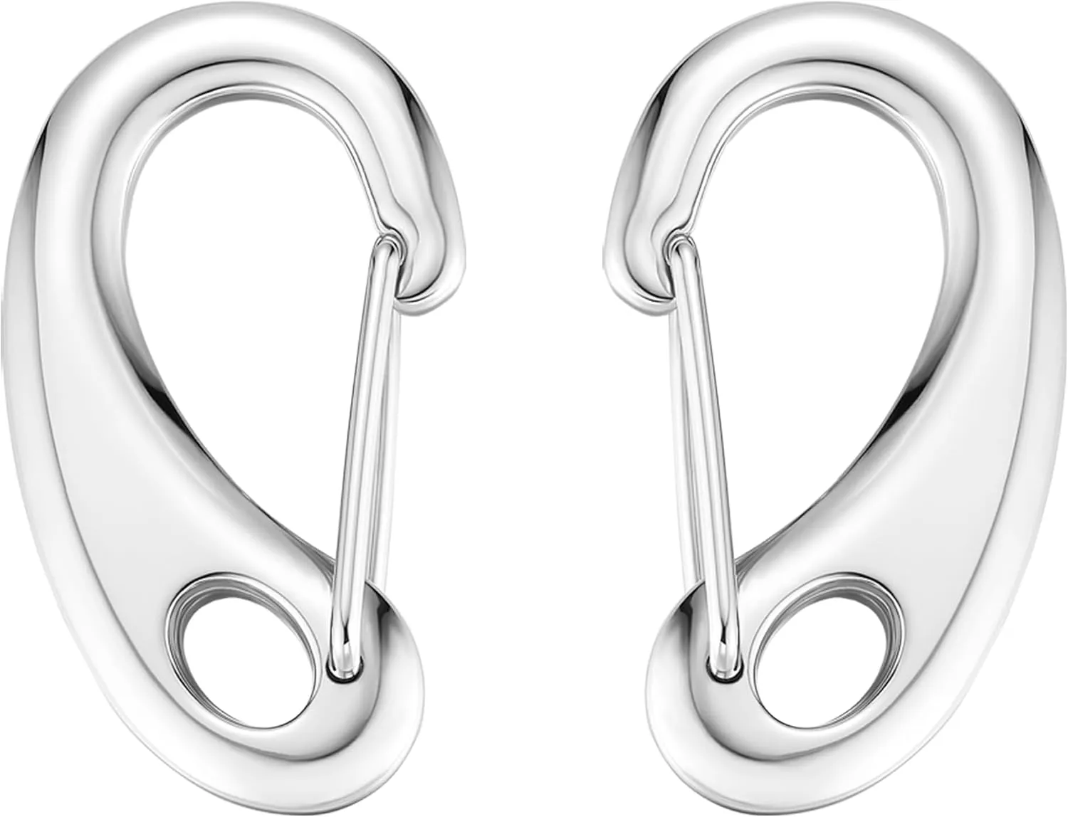 STEEL HAWK Carabiners, Stainless Steel Clips Marine Grade for Ropes, Keychain, Dog Leash, and Hiking
