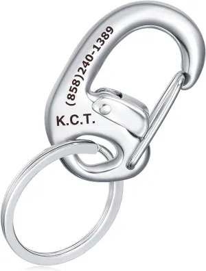 STEEL HAWK Fliplock Stainless Steel Locking Carabiner - Keychain Carabiner with Locking Gate - Carabiner Clip for Keys, Camping Accessories & More – Style