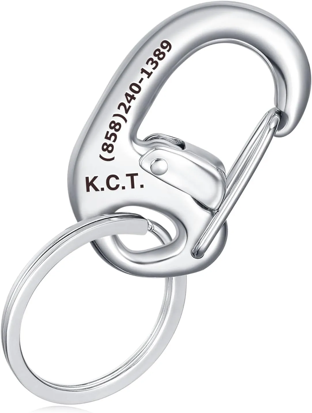 STEEL HAWK Fliplock Stainless Steel Locking Carabiner - Keychain Carabiner with Locking Gate - Carabiner Clip for Keys, Camping Accessories & More – Style