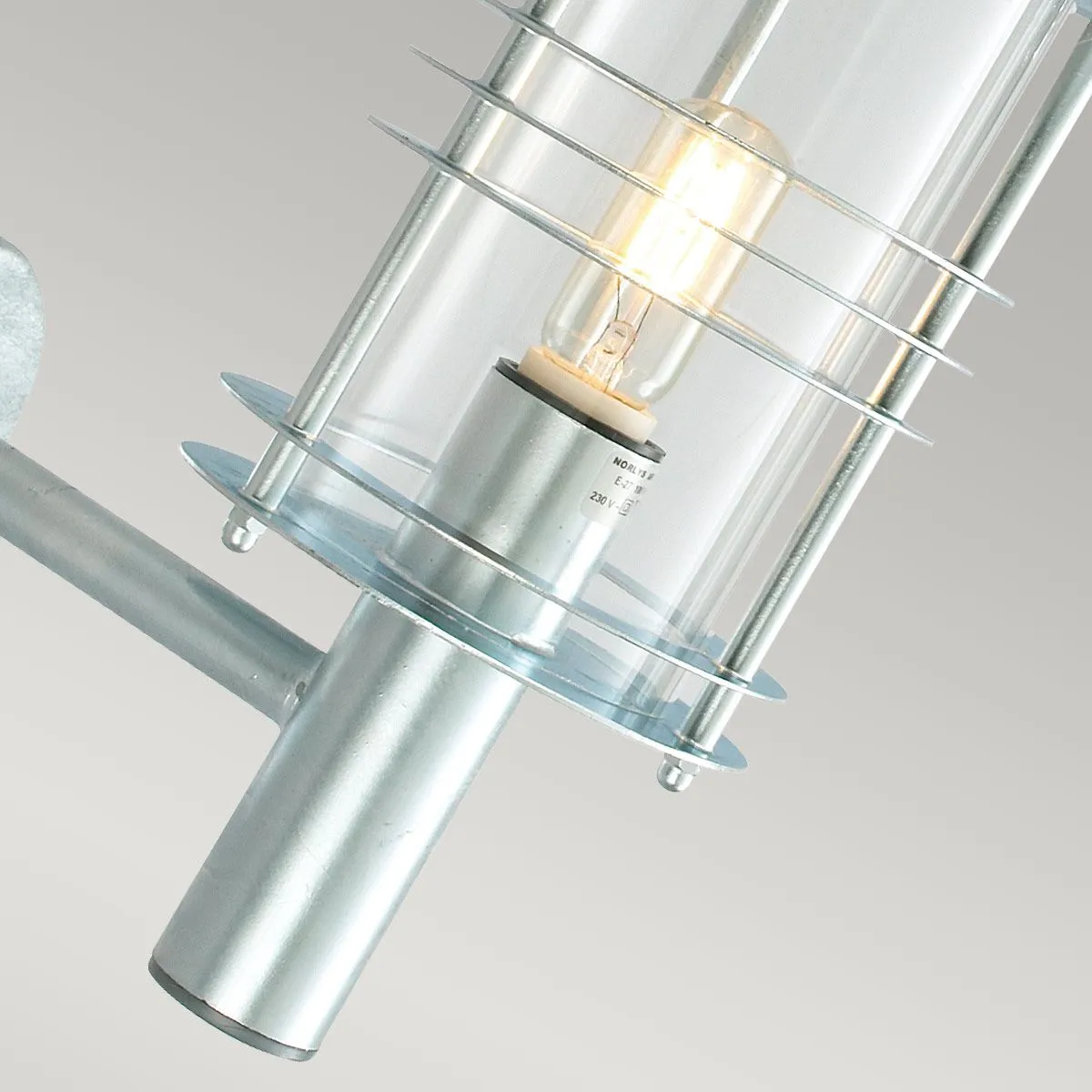 Stockholm 1 Light Grande Wall Lantern - Galvanised  | Galvanised