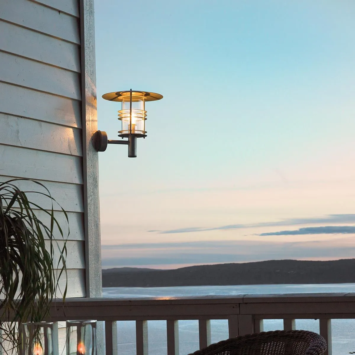 Stockholm 1 Light Grande Wall Lantern - Galvanised  | Galvanised