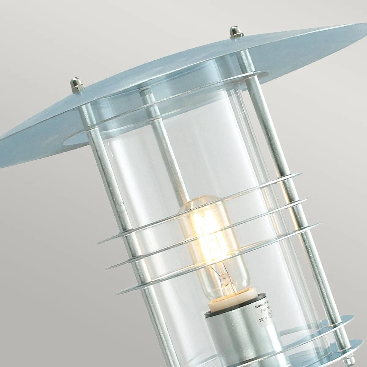 Stockholm 1 Light Grande Wall Lantern - Galvanised  | Galvanised