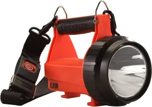 Streamlight 44454 Fire Vulcan 180-Lumen LED Flashlight with Dual Rear LEDs, Quick Release Shoulder Strap and Without Charger, Orange