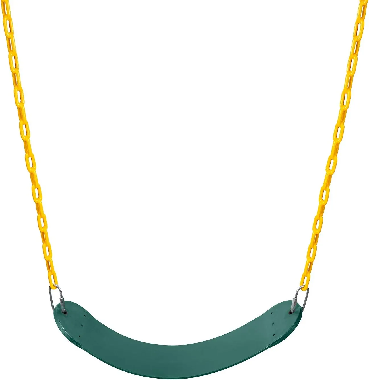 Sunnyglade Swings Seats Heavy Duty with 66" Chain,Playground Swing Set Accessories Replacement with Snap Hooks and Hanging Strap Support 440lb (Green)