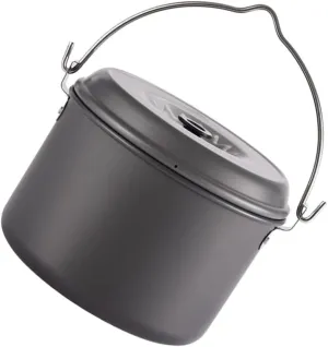 SUPVOX 1Pc Camping Hanging Pot Durable Cookware for Hiking Non Stick Design for Outdoor Cooking for People Lightweight and Portable