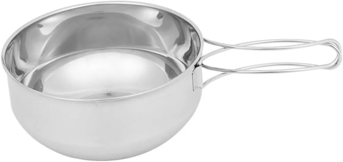 SUPVOX 2 Pcs Outdoor Stainless Steel Bowl Camping Travel Utensils