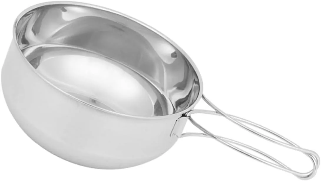 SUPVOX 2 Pcs Outdoor Stainless Steel Bowl Camping Travel Utensils